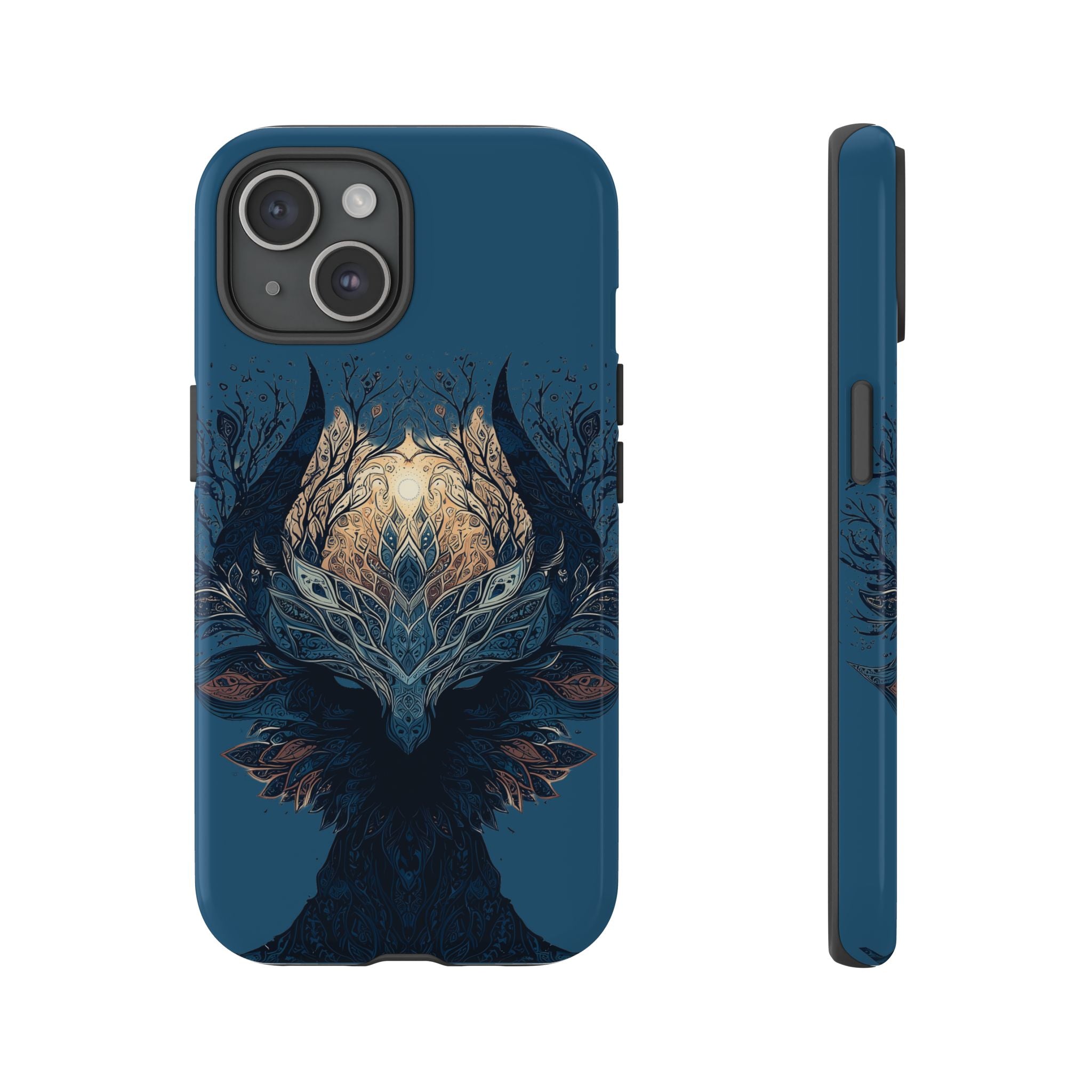 Mystic Tree Spirit Phone Case — Enchanted Forest Illustration Tough Case