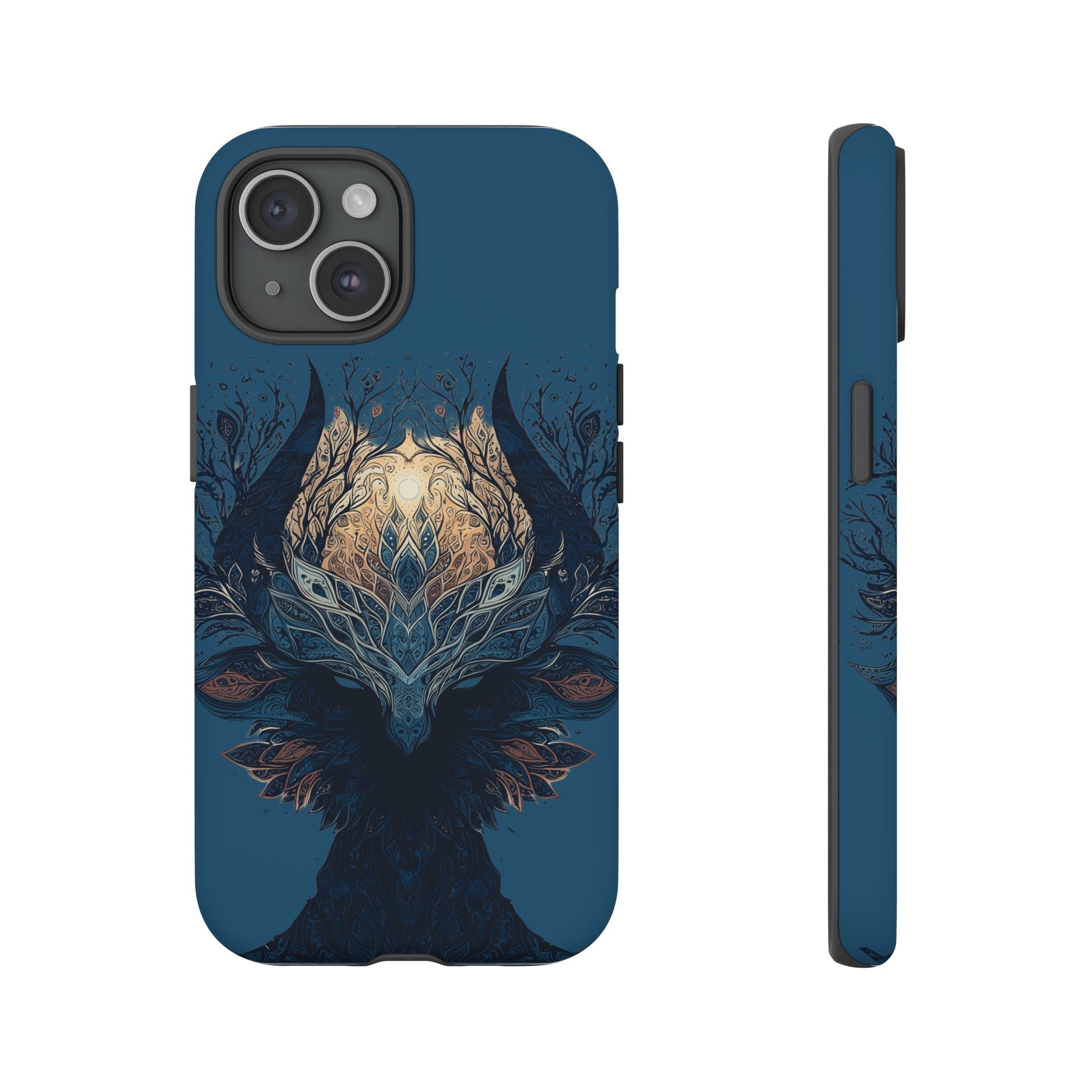 Mystic Tree Spirit Phone Case — Enchanted Forest Illustration Tough Case