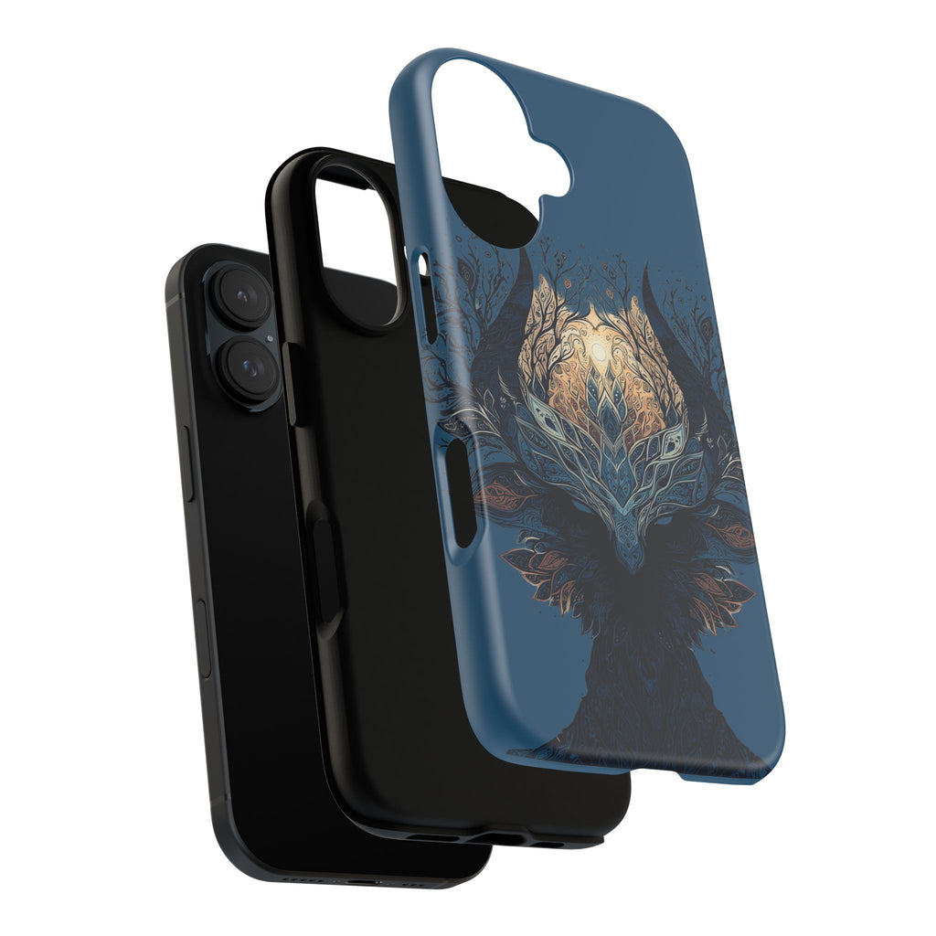 Mystic Tree Spirit Phone Case — Enchanted Forest Illustration Tough Case