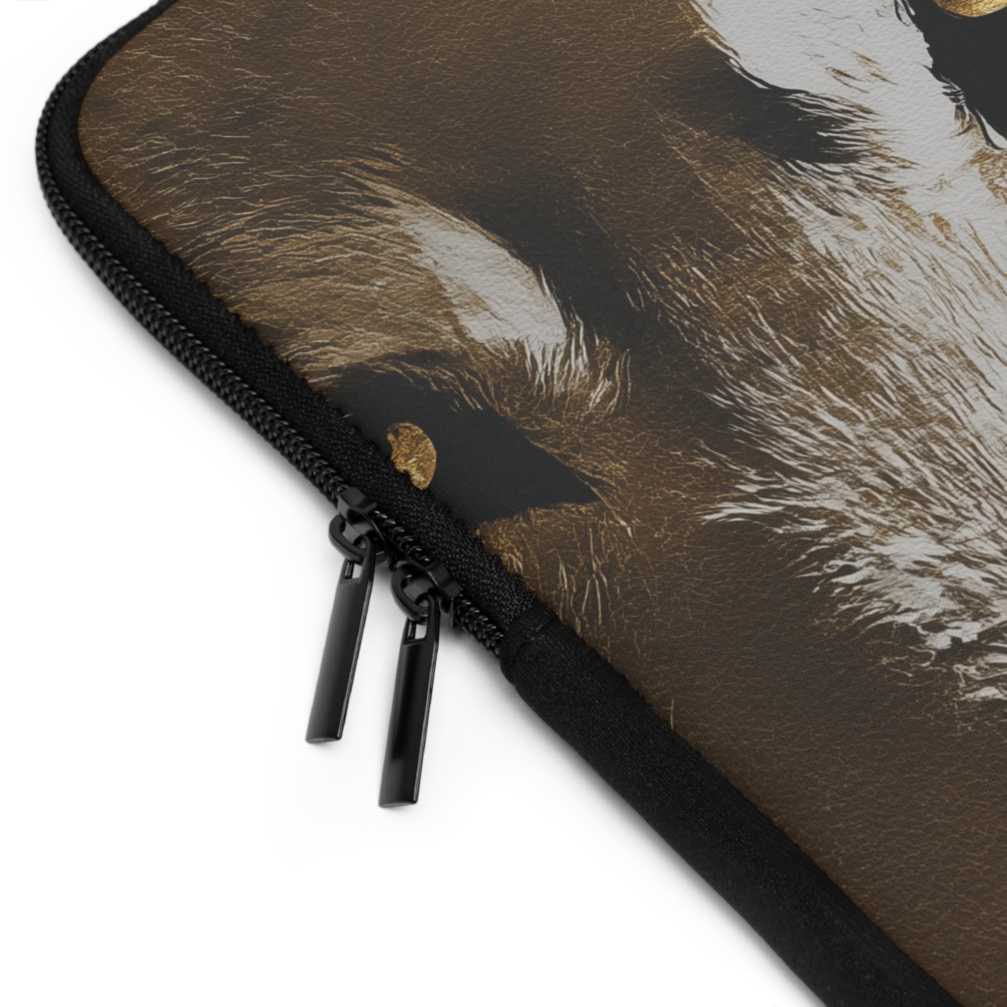 Wolf Portrait Laptop Sleeve — Minimalist Wildlife Laptop Case