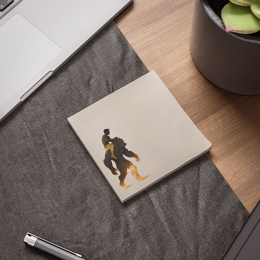 Ben and Scruffy illustration Post-it note pad