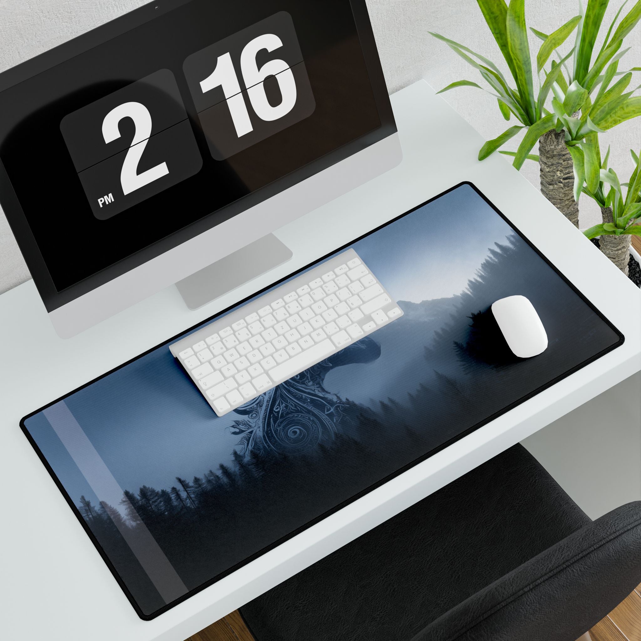 Mountain Spirit Desk Mat — Quiet Calm in the Misty Haze