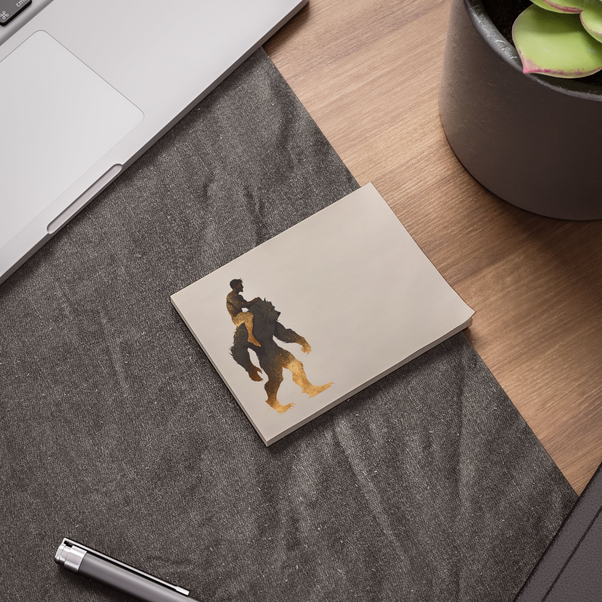 Ben and Scruffy illustration Post-it note pad