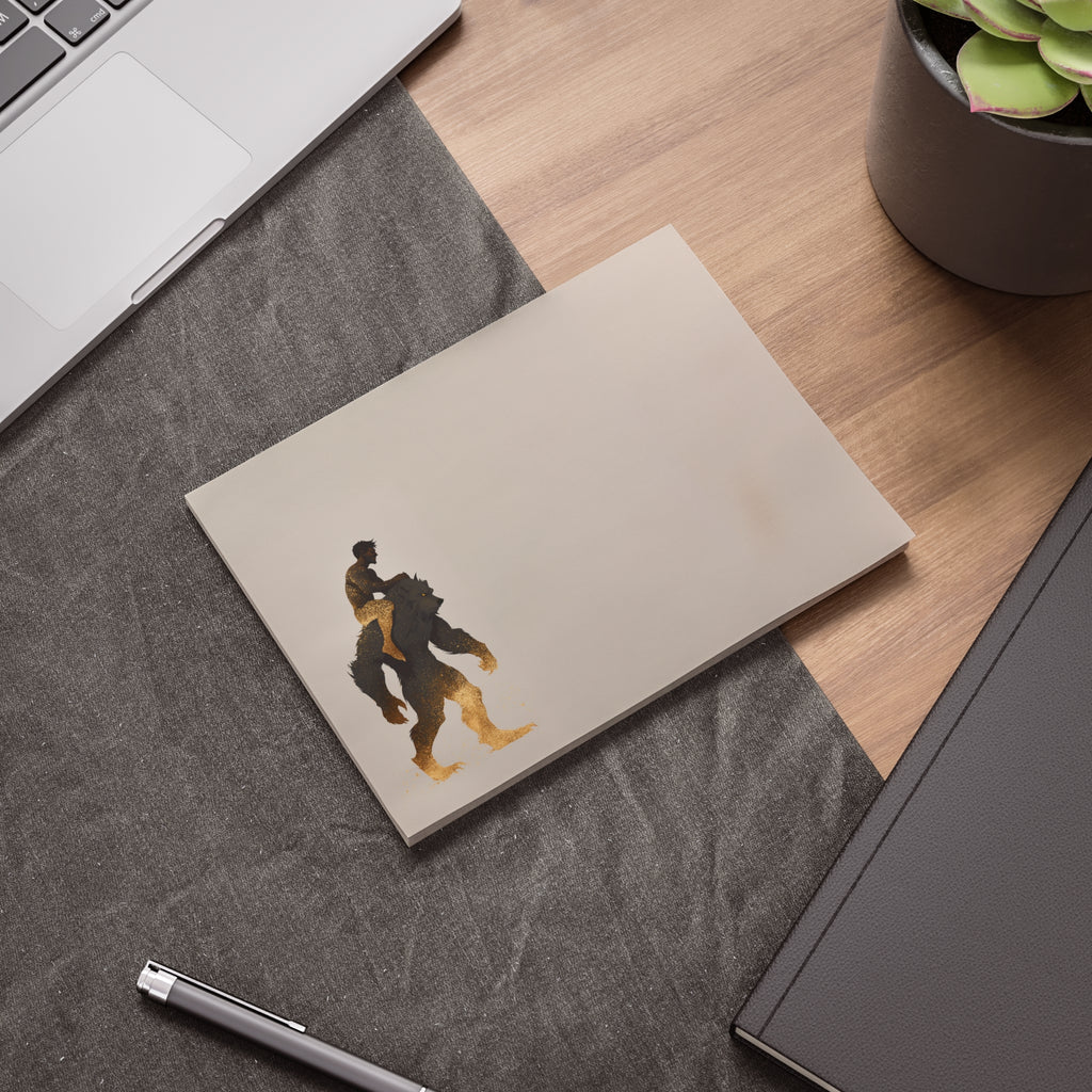 Ben and Scruffy illustration Post-it note pad