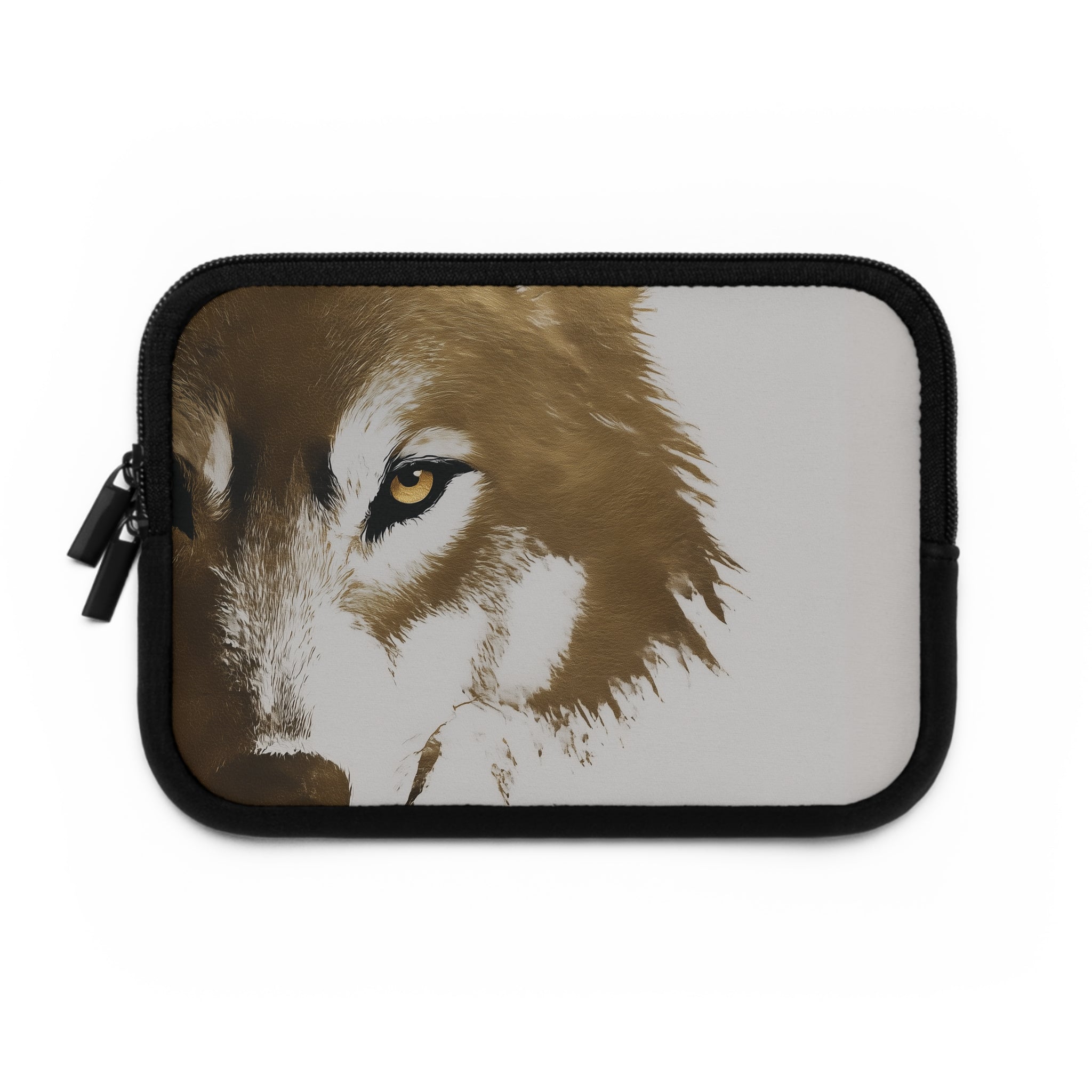 Wolf Portrait Laptop Sleeve — Minimalist Wildlife Laptop Case