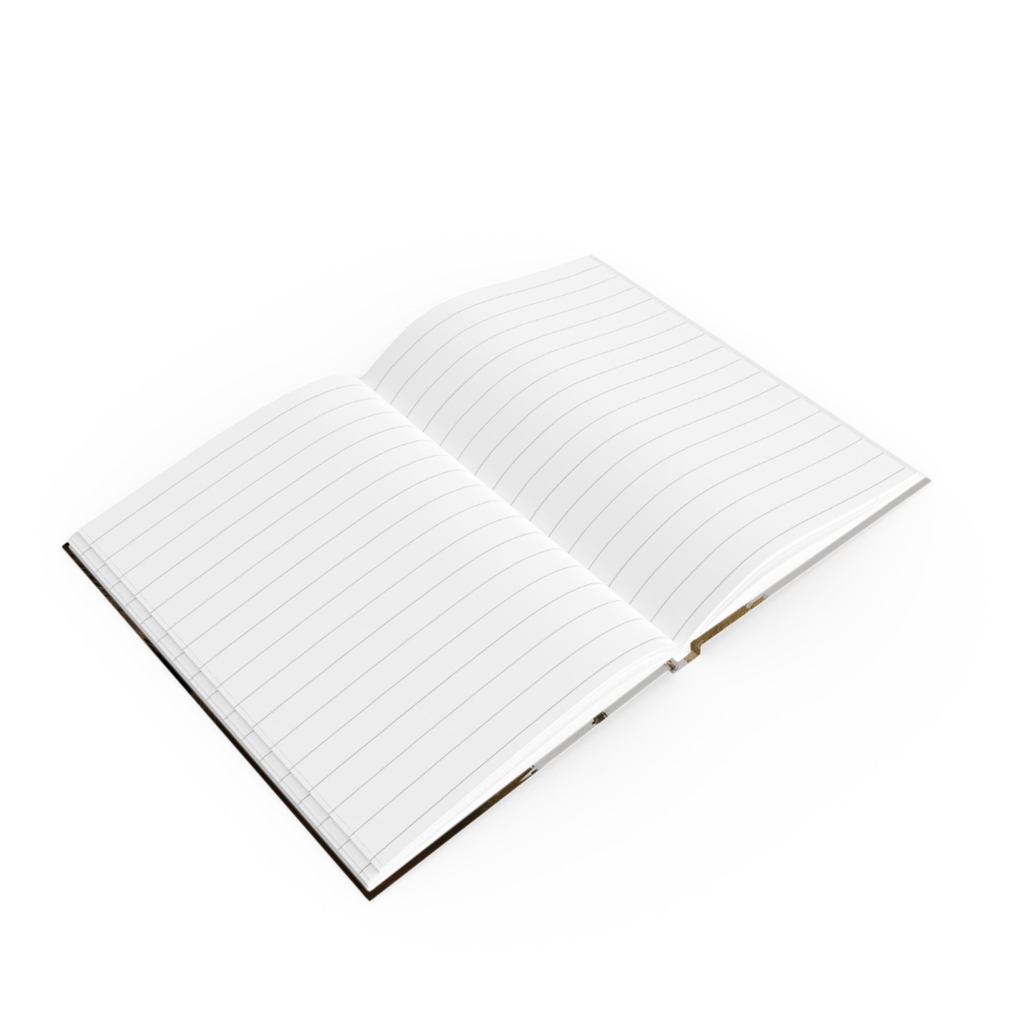 Wolf Portrait Journal — Hardback Notebook with Golden Wolf Eye Design