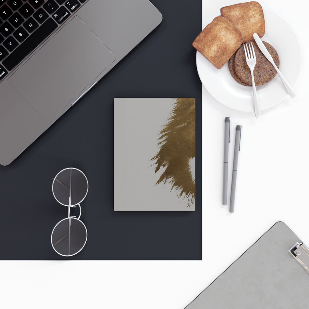 Wolf Portrait Journal — Hardback Notebook with Golden Wolf Eye Design