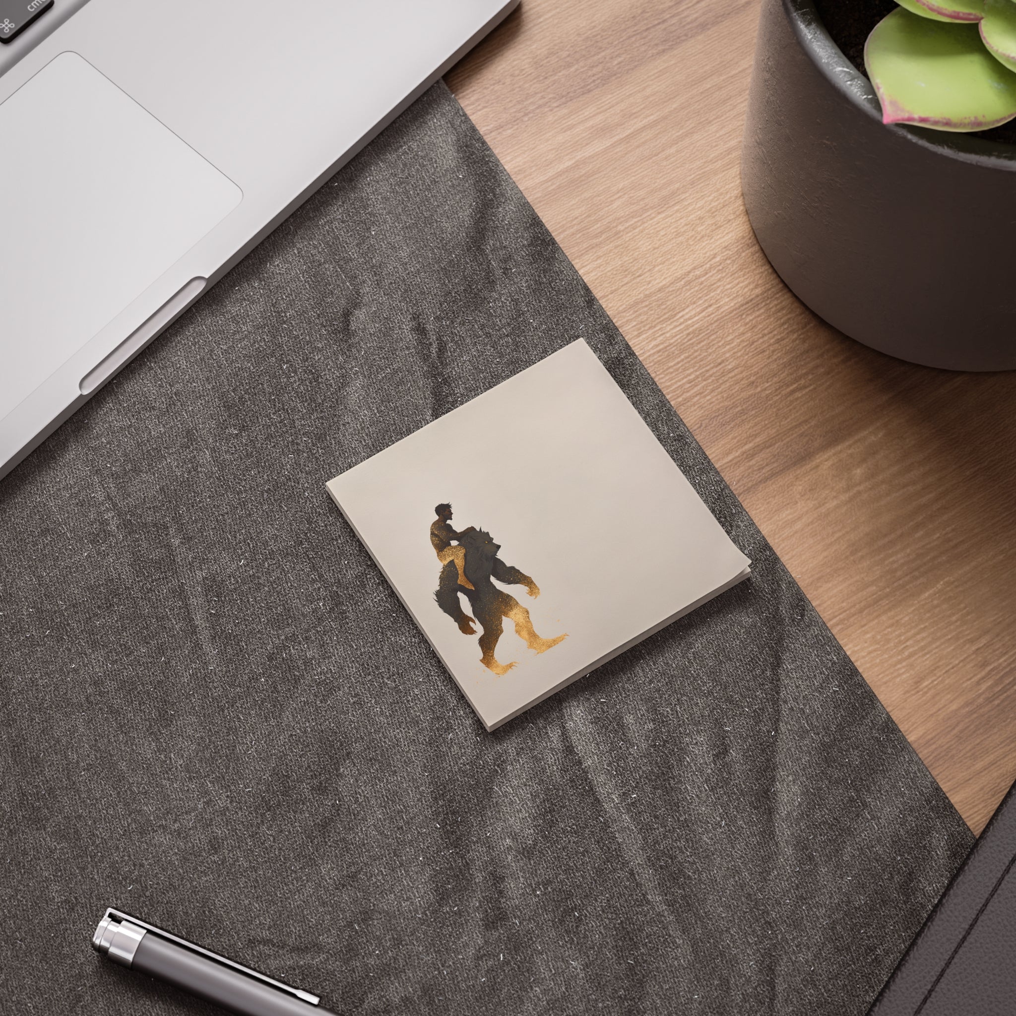 Ben and Scruffy illustration Post-it note pad