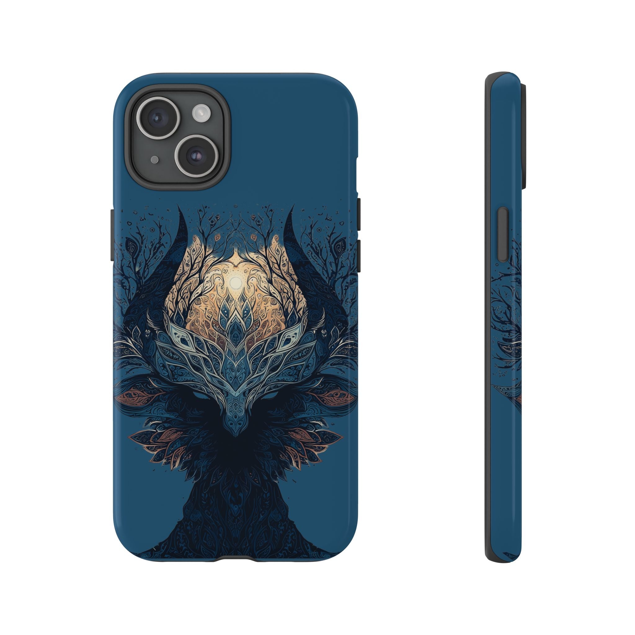 Mystic Tree Spirit Phone Case — Enchanted Forest Illustration Tough Case