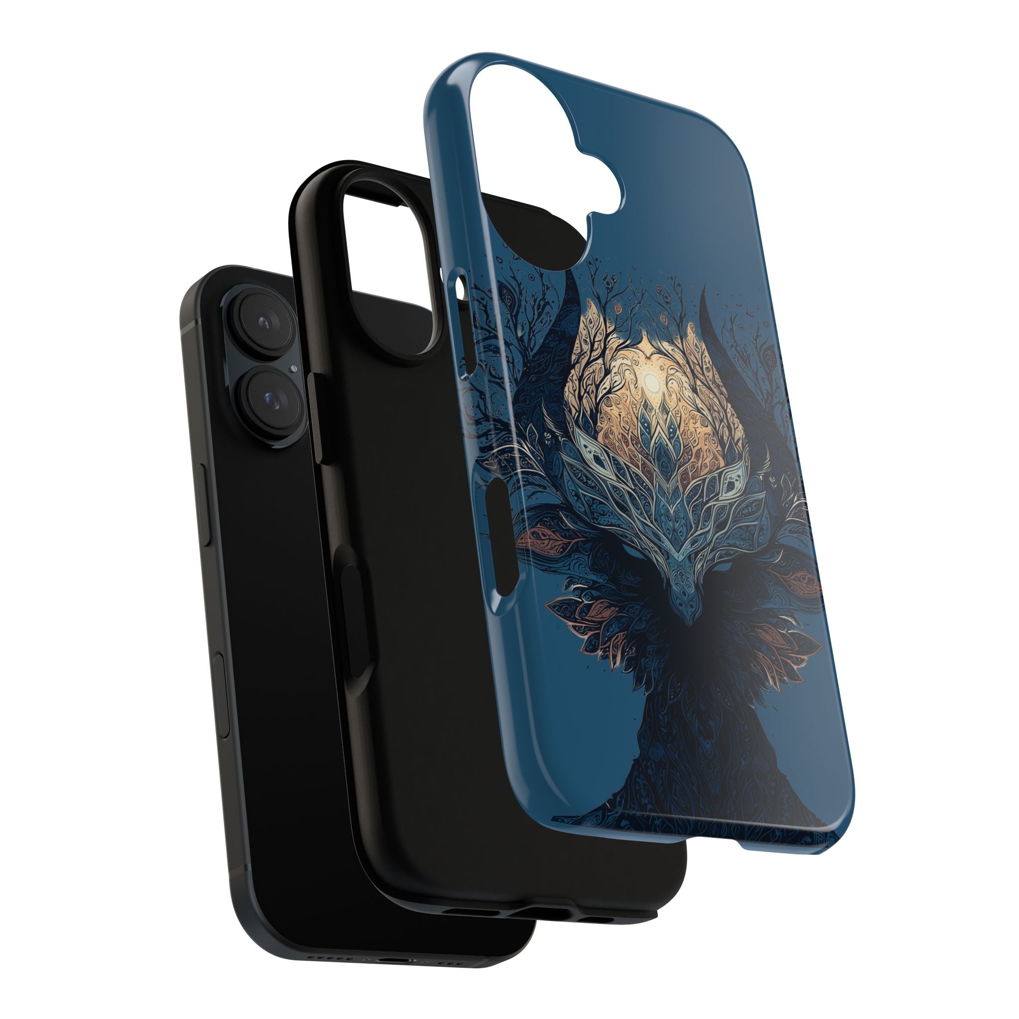 Mystic Tree Spirit Phone Case — Enchanted Forest Illustration Tough Case