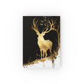 Gold Stag Hardcover Journal — Elegant Deer Notebook for Writing, Gifts & Nature Lovers
