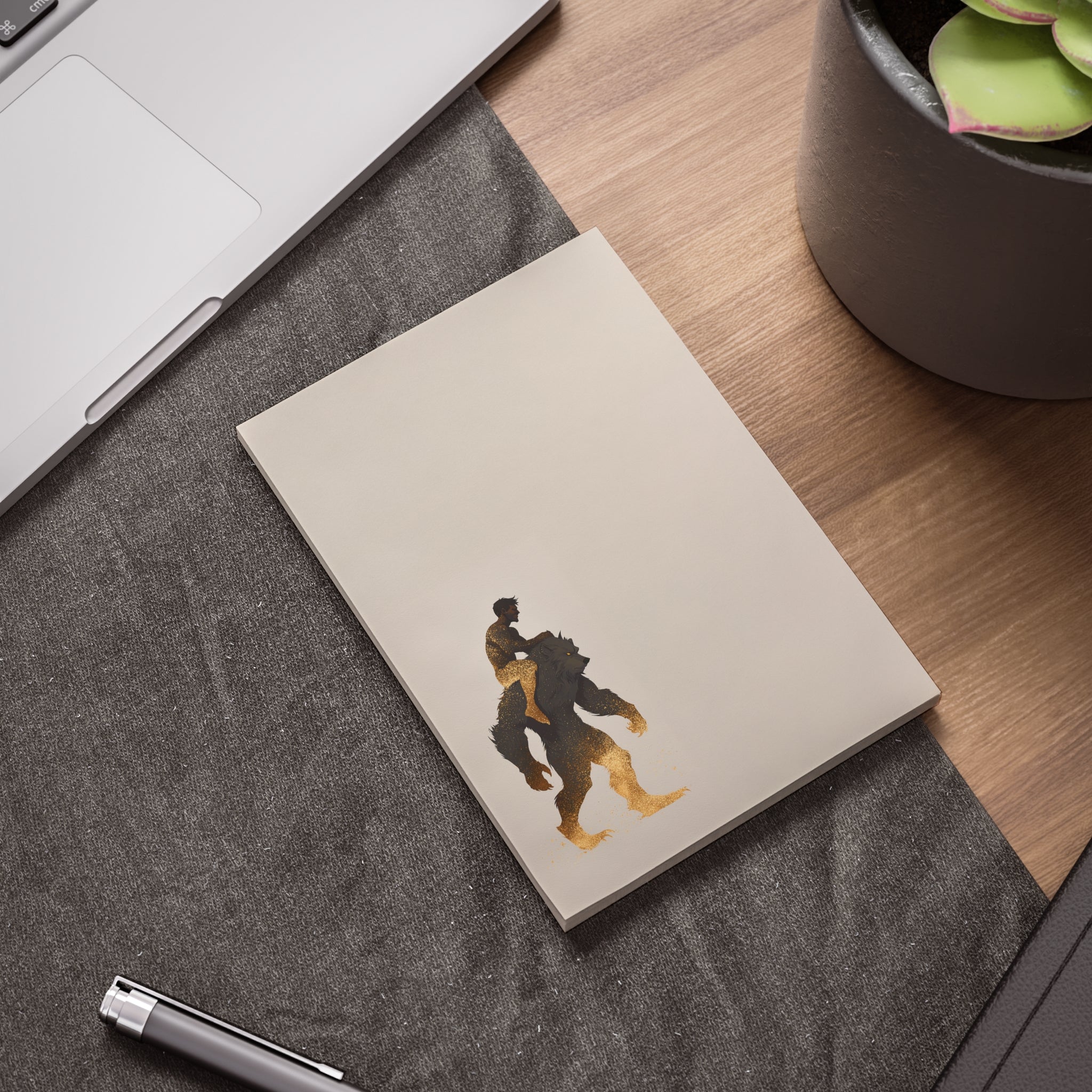 Ben and Scruffy illustration Post-it note pad